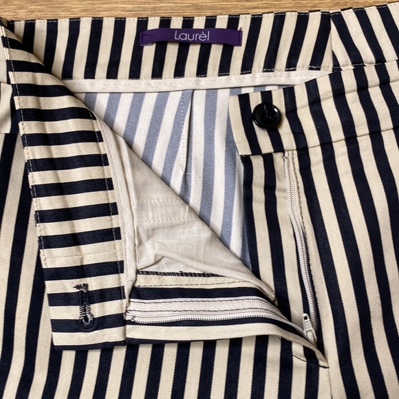 Laurèl Stripped Trouser Pants - Picture 4 of 11